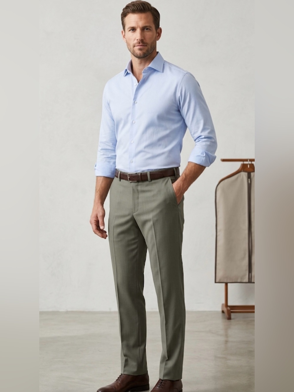 Zanella Men’s Olive Dress Pants